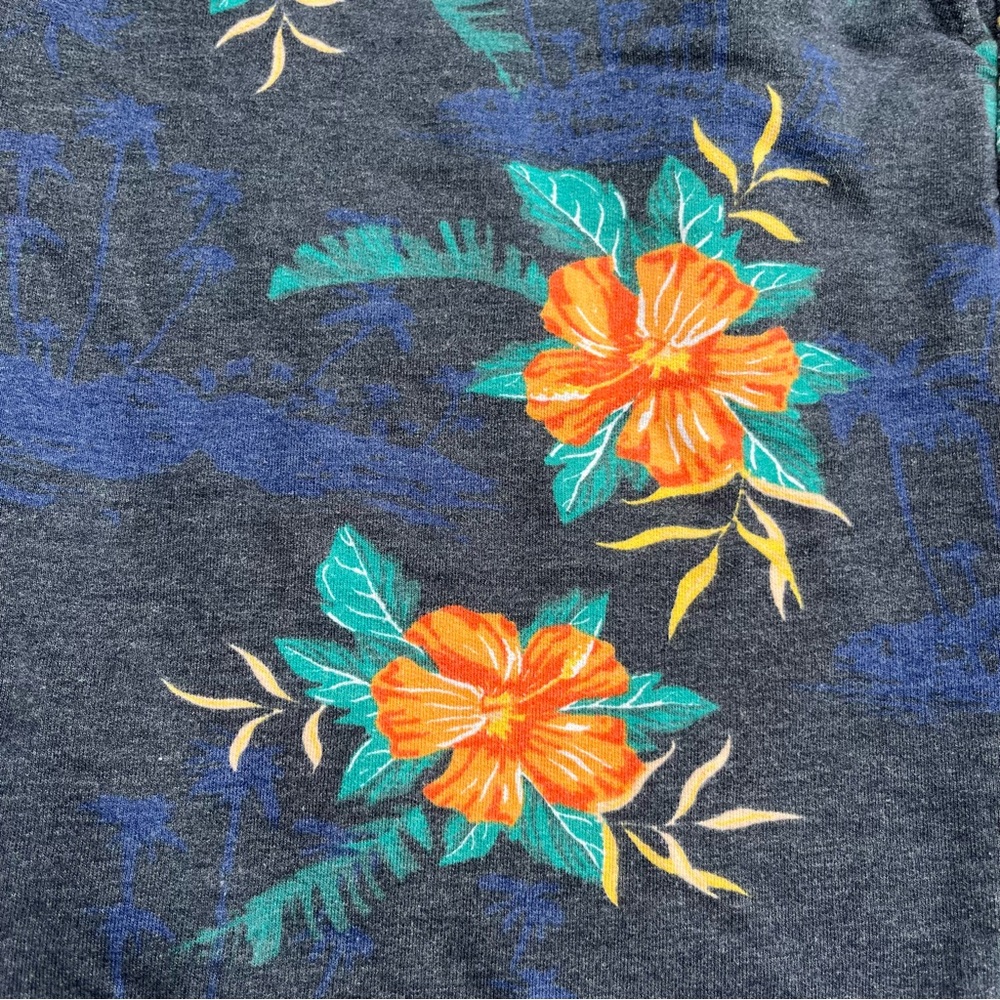H&M Divided Terry‎ Knit Sweat Shorts Men’s M Cotton Blend Floral Pockets Pull On - Picture 9 of 9